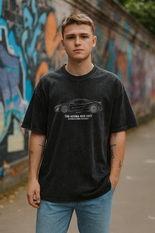 Unisex Acid Washed Oversized Tee